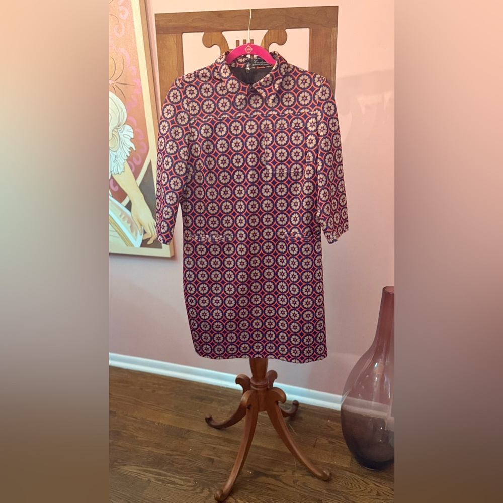 Retro Mod Style Geometric Mini Dress